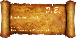 Daubner Emil névjegykártya
