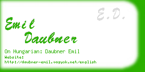 emil daubner business card